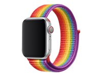 Apple 40mm Sport Loop - Pride Edition - klockrem för smart klocka - Regular size - för Watch (38 mm, 40 mm) MV9Q2ZM/A