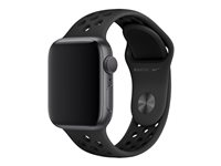 Apple 40mm Nike Sport Band - Klockrem för smart klocka - storlek S/M och M/L - antracit/svart - för Watch (38 mm, 40 mm) MX8C2ZM/A