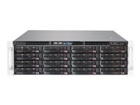 Supermicro SC836 BE1C-R1K03JBOD - Kan monteras i rack - 3U - SATA/SAS - hot-swap 1000 Watt - svart CSE-836BE1C-R1K03JBOD