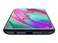 Samsung Galaxy A40 - Enterprise Edition - pekskärmsmobil - dual-SIM - 4G LTE - 64 GB - microSD slot - GSM - 5.9" - 2340 x 1080 pixlar (439 ppi) - Super AMOLED - RAM 4 GB (25 MP främre kamera) - 2 bakre kameror - Android - svart SM-A405FZKDE31