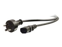 C2G Danish Power Cord - Strömkabel - IEC 60320 C13 till Afsnit 107-2-D1 (hane) - 2 m - formpressad - svart - Danmark 80652