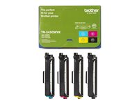 Brother TN243CMYK Value Pack - 4-pack - svart, gul, cyan, magenta - original - tonerkassett - för Brother DCP-L3510CDW, HL-L3270CDW, HL-L3290CDW, MFC-L3710CW, MFC-L3730CDN, MFC-L3750CDW TN243CMYK
