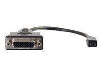 C2G HDMI Micro to DVI Adapter Converter Dongle - Videokort - enkel länk - DVI-D (hona) till mikro-HDMI (hane) - 20.3 cm - dubbelt skärmad - svart 80511