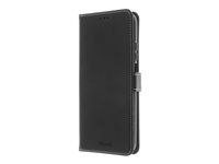 Insmat - Vikbart fodral för mobiltelefon - genuint läder, polykarbonat - svart - för Xiaomi MI 10T Pro 5G 650-2907