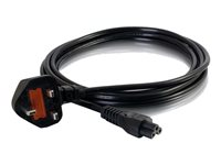 C2G Laptop Power Cord - Strömkabel - IEC 60320 C5 till BS 1363 (hane) - AC 250 V - 50 cm - formpressad - svart - Storbritannien 80600