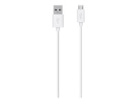 Belkin MIXIT - USB-kabel - mikro-USB typ B (hane) till USB (hane) - USB 2.0 - 2 m - vit F2CU012BT2MWHTM