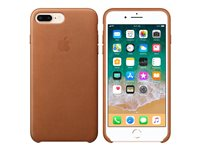 Apple - Baksidesskydd för mobiltelefon - läder - sadelbrun - för iPhone 7 Plus, 8 Plus MQHK2ZM/A