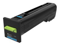 Lexmark - Cyan - original - tonerkassett LCCP, LRP - för Lexmark CS820de, CS820dte, CS820dtfe 72K2XCE