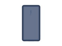 Belkin BoostCharge - Power bank - 20000 mAh - 15 Watt - 3 utdatakontakter (USB, USB-C) - på kabel: USB-C - blå BPB012BTBL