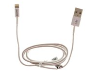 Insmat - Lightning-kabel - USB (hane) till Lightning (hane) - 1 m - skärmad - vit - för Apple iPad/iPhone/iPod (Lightning) 133-9995