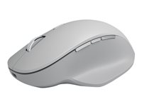 Microsoft Surface Precision Mouse - Mus - ergonomisk - högerhänt - optisk - 6 knappar - trådlös, kabelansluten - USB, Bluetooth 4.0 - ljusgrå - kommersiell FUH-00003