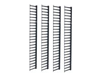 APC - Rackpanel för kabelhantering - svart - 48U (paket om 4) - för P/N: NBPD0160A, NBWL0355A, SMX3000HV-BR, SMX3000LV2U-BR, SRT1000RMXLI, SRT1000RMXLI-NC AR7737