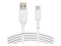Belkin BOOST CHARGE - USB-kabel - USB-C (hane) till USB (hane) - 15 cm - vit CAB001BT0MWH