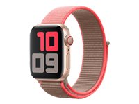 Apple 40mm Sport Loop - Klockrem för smart klocka - Vanlig storlek - neonrosa - för Watch (38 mm, 40 mm) MXMN2ZM/A