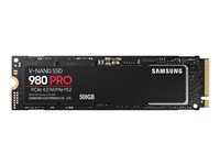 Samsung 980 PRO MZ-V8P500BW - Solid state drive - krypterat - 500 GB - inbyggd - M.2 2280 - PCI Express 4.0 x4 (NVMe) - buffert: 512 MB - 256 bitars AES - TCG Opal Encryption MZ-V8P500BW
