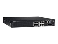 Dell EMC PowerSwitch N3200-ON Series N3208PX-ON - Switch - L3 - Administrerad - 4 x 10/100/1000/2.5G/5G (PoE++) + 4 x 10/100/1000 (PoE++) + 2 x 10 Gigabit SFP+ - främre till bakre luftflöde - rackmonterbar - PoE++ - CAMPUS Smart Value 210-ASPN