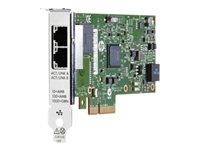 HPE 361T - Nätverksadapter - PCIe 2.0 x4 låg profil - Gigabit Ethernet x 2 - för Apollo 4200 Gen10; ProLiant DL180 Gen10, DL325 Gen10, DL380 Gen10, ML350 Gen10 652497-B21