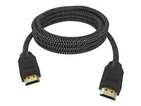 VISION Professional Premium Braided - HDMI med Ethernet-kabel - HDMI (hane) till HDMI (hane) - 50 cm - svart, vit - stöd för 4K TC 0.5MHDMI/HQ