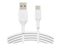 Belkin BOOST CHARGE - USB-kabel - USB-C (hane) till USB (hane) - 1 m - vit CAB001BT1MWH