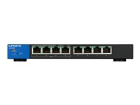 Linksys Business Smart LGS308P - Switch - Administrerad - 8 x 10/100/1000 (PoE+) - skrivbordsmodell - PoE+ (72 W) - AC 100/230 V LGS308P-EU