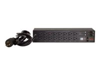 APC Switched Rack PDU AP7902B - Kraftdistributionsenhet (kan monteras i rack) - AC 100/120 V - 2880 VA - ingång: NEMA L5-30P - utgångskontakter: 16 (NEMA 5-20R) - 2U - 3.05 m - svart - för P/N: AR109SH4, SCL400RMJ1U, SCL500RMI1UC, SCL500RMI1UNC, SMTL1000RMI2UC, SMTL750RMI2UC AP7902B