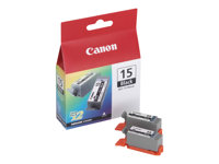 Canon BCI-15 - 2-pack - svart - original - bläcktank - för i70, 80; PIXMA iP90, iP90v 8190A002
