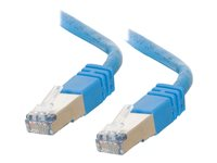 C2G Cat5e Booted Shielded (STP) Network Patch Cable - Patch-kabel - RJ-45 (hane) till RJ-45 (hane) - 1 m - STP - CAT 5e - formpressad - blå 83770
