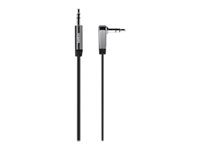 Belkin MIXIT Aux Cable - Ljudkabel - stereo mini jack (hane) till stereo mini jack (hane) - 91.44 cm - svart - 90° kontakt, platt AV10128CW03-BLK