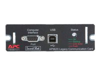 APC Legacy Communications SmartSlot Card - Adapter för administration på distans - SmartSlot - USB, seriell - svart - för Smart-UPS 1000, 2200, 3000; Smart-UPS RT 3000, 5000; Smart-UPS X 1000, 1500, 2000, 3000 AP9620