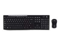 Logitech Wireless Combo MK270 - Sats med tangentbord och mus - trådlös - 2.4 GHz - nordisk 920-004535