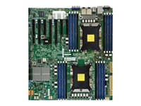 SUPERMICRO X11DPH-TQ - Moderkort - utökad ATX - Socket P - 2 CPU:n som stöds - C628 - USB 3.0 - 2 x 10 Gigabit LAN - inbyggda grafiken MBD-X11DPH-TQ-O