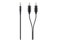 Belkin - Ljudkabel - RCA x 2 (hane) till stereo mini jack (hane) - 1 m - dubbelt skärmad F3Y116BT1M