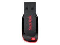 SanDisk Cruzer Blade - USB flash-enhet - 16 GB - USB 2.0 - blå, grön, rosa (paket om 3) SDCZ50C-016G-B46T