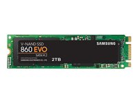 Samsung 860 EVO MZ-N6E2T0BW - Solid state drive - krypterat - 2 TB - inbyggd - M.2 2280 - SATA 6Gb/s - buffert: 2 GB - 256 bitars AES - TCG Opal Encryption 2.0 MZ-N6E2T0BW