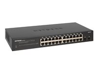NETGEAR GS324T - Switch - smart - 24 x 10/100/1000 + 2 x SFP - skrivbordsmodell, rackmonterbar GS324T-100EUS
