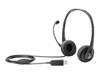 HP - Headset - på örat - kabelansluten - USB - svart jack - för HP 240 G8, 24X G7, 25X G8; Chromebox Enterprise G3, G3; ENVY 17; Pro c645; ZBook Power G7 T1A67AA