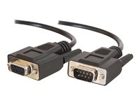 C2G Extension Cable - Seriell förlängningskabel - DB-9 (hane) till DB-9 (hona) - 10 m - formpressad, tumskruvar - svart 81381