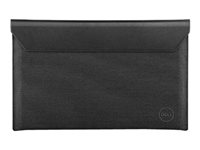 Dell Premier Sleeve 17 - Fodral för bärbar dator - 17" - svart läder magnetiskt spänne med gråmelerat yttre - för Precision Mobile Workstation 5750; XPS 17 9700 DELL-PE1721V