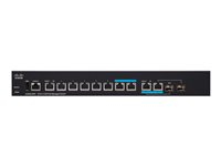 Cisco Small Business SG350-8PD - Switch - L3 - Administrerad - 6 x 10/100/1000 (PoE+) + 2 x 100/1000/2.5G (PoE+) + 2 x kombinations-SFP+ - skrivbordsmodell - PoE+ (124 W) SG350-8PD-K9-EU