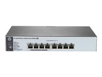 HPE 1820-8G - Switch - Administrerad - 4 x 10/100/1000 (PoE+) + 4 x 10/100/1000 - skrivbordsmodell, rackmonterbar, väggmonterbar - PoE+ (65 W) J9982A#ABB