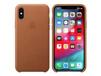 Apple - Baksidesskydd för mobiltelefon - läder - sadelbrun - för iPhone Xs MRWP2ZM/A