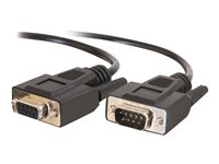 C2G Extension Cable - Seriell förlängningskabel - DB-9 (hane) till DB-9 (hona) - 7 m - formpressad, tumskruvar - svart 81380