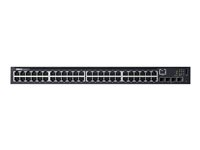 Dell Networking N1548 - Switch - L2+ - Administrerad - 48 x 10/100/1000 + 4 x 10 Gigabit SFP+ - främre till bakre luftflöde - rackmonterbar 210-AEVZ