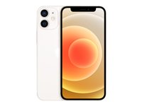 Apple iPhone 12 mini - Smartphone - dual-SIM - 5G NR - 128 GB - CDMA / GSM - 5.4" - 2340 x 1080 pixlar (476 ppi) - Super Retina XDR Display (12 MP främre kamera) - 2 bakre kameror - vit MGE43QN/A