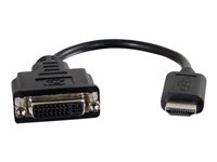 C2G HDMI to Single Link DVI-D Adapter Converter Dongle - Videokort - enkel länk - DVI-D (hona) till HDMI (hane) - 20.3 cm - dubbelt skärmad - svart 80502
