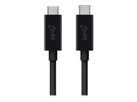 Belkin - USB-kabel - USB-C (hane) till USB-C (hane) - 5 A - 1 m - stöd för 4K - svart F2CU052BT1M-BLK
