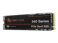 Seagate FireCuda 540 ZP1000GM3A004 - SSD - krypterat - 1 TB - inbyggd - M.2 2280 (dubbelsidig) - PCI Express 5.0 x4 (NVMe) - Self-Encrypting Drive (SED), TCG Opal Encryption 2.01 - med 3 års Seagate Rescue Data Recovery ZP1000GM3A004