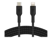 Belkin BOOST CHARGE - Lightning-kabel - USB-C (hane) till Lightning (hane) - 1 m - svart - USB-strömförsörjning (18W) - för Apple iPad/iPhone/iPod (Lightning) CAA004BT1MBK