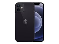Apple iPhone 12 mini - Smartphone - dual-SIM - 5G NR - 64 GB - CDMA / GSM - 5.4" - 2340 x 1080 pixlar (476 ppi) - Super Retina XDR Display (12 MP främre kamera) - 2 bakre kameror - svart MGDX3QN/A
