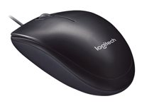 Logitech M90 - Mus - höger- och vänsterhänta - optisk - kabelansluten - USB 910-001793